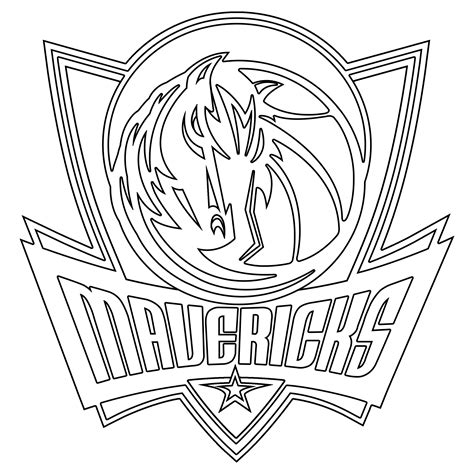 dallas mavericks logo coloring page